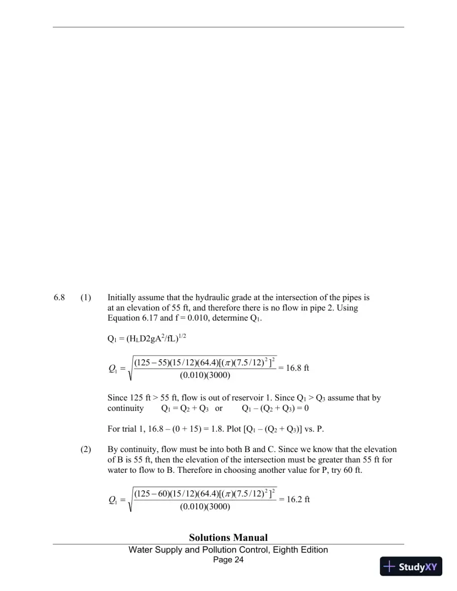 Solution Manual for Water Supply and Pollution Control, 8th Edition, page 24