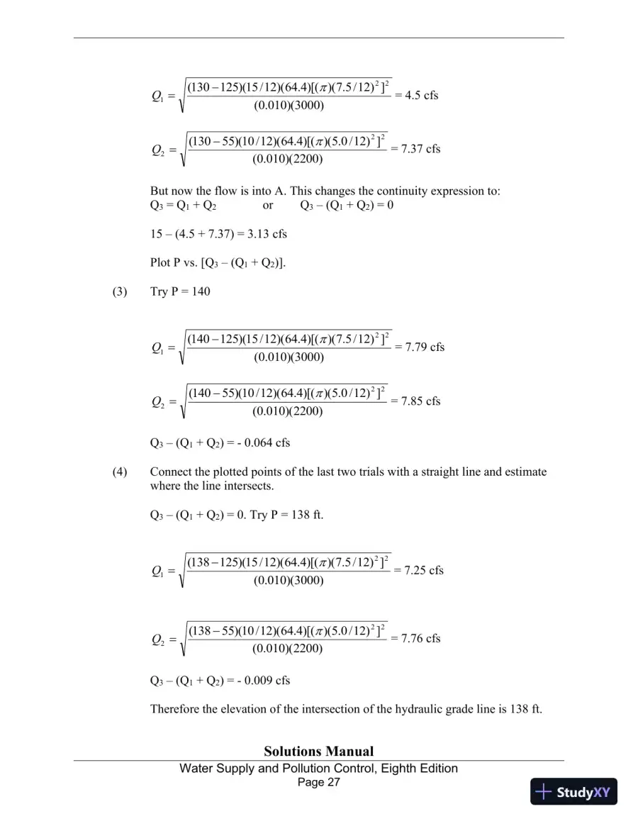 Solution Manual for Water Supply and Pollution Control, 8th Edition, page 27