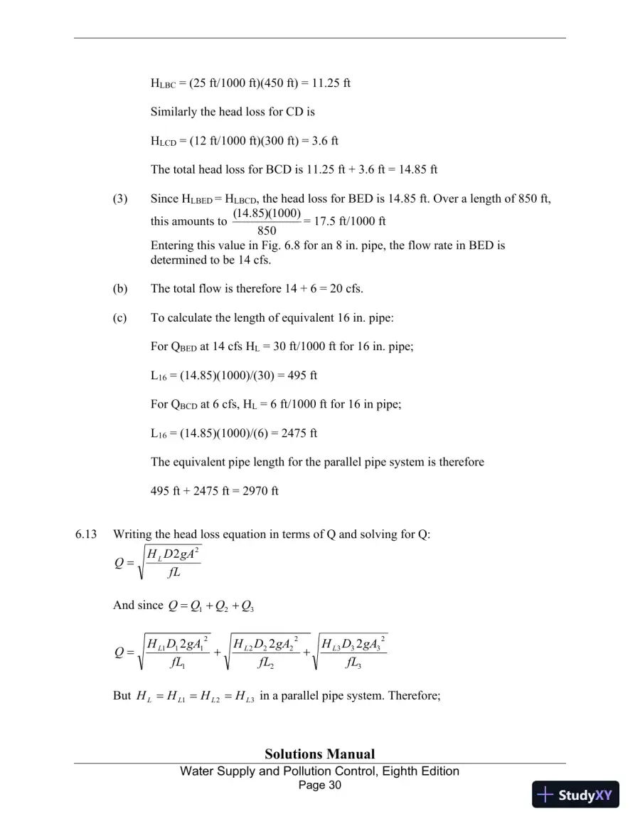 Solution Manual for Water Supply and Pollution Control, 8th Edition, page 30