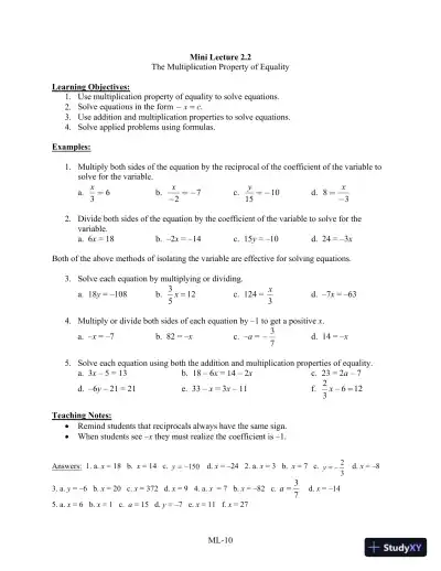 Solution Manual for Introductory Algebra for College Students, 6th Edition - Page 13 preview image