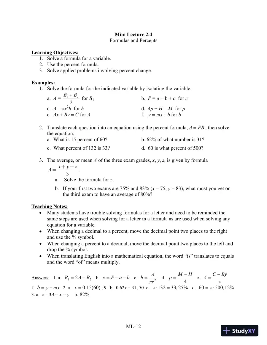 Solution Manual for Introductory Algebra for College Students, 6th Edition, page 15