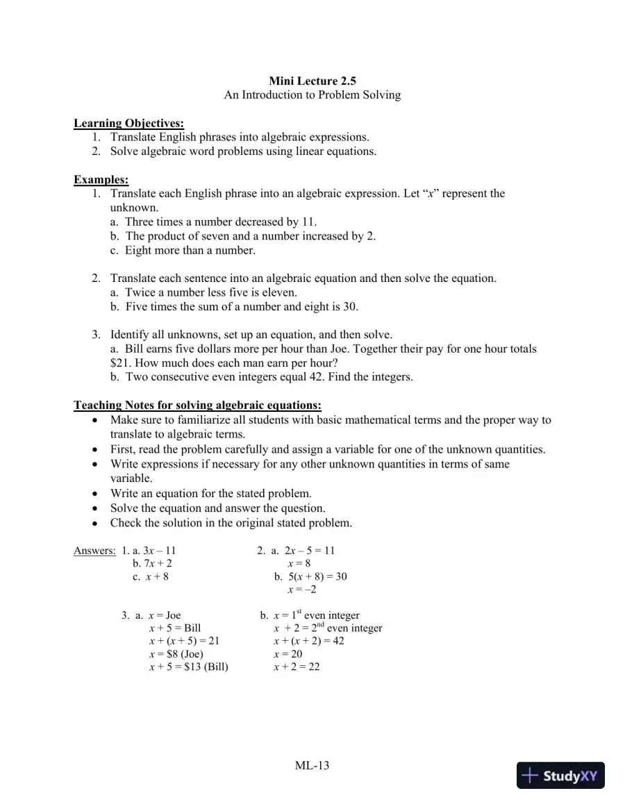 Solution Manual for Introductory Algebra for College Students, 6th Edition, page 16