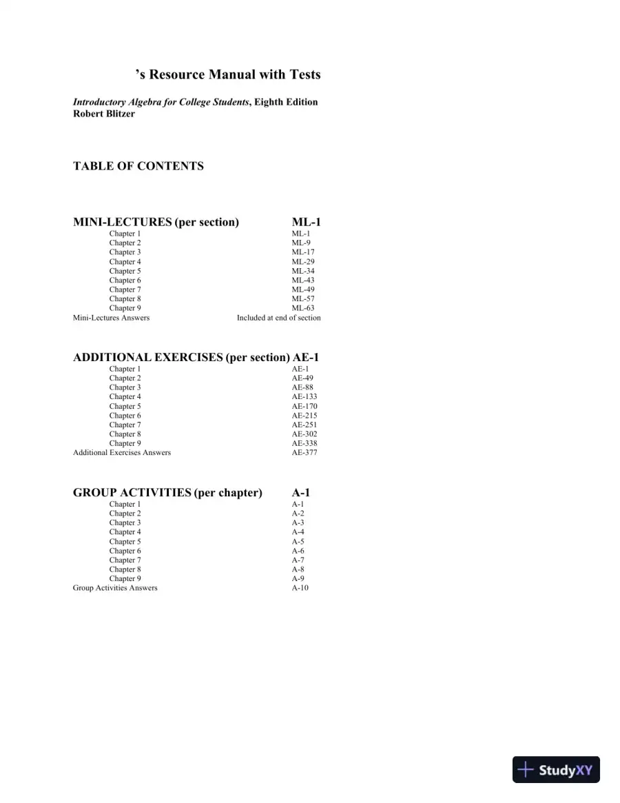 Solution Manual for Introductory Algebra for College Students, 6th Edition, page 3