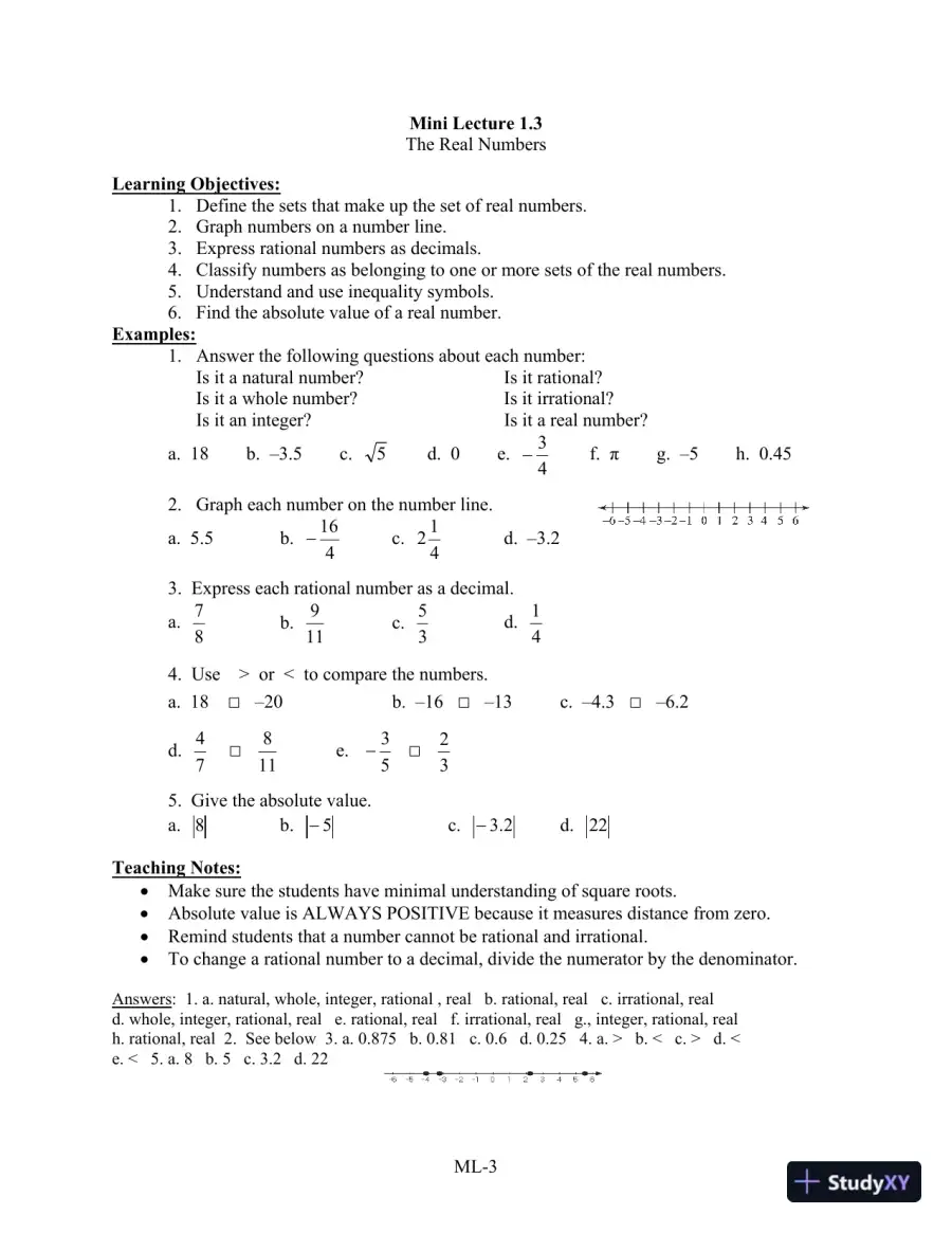 Solution Manual for Introductory Algebra for College Students, 6th Edition, page 6
