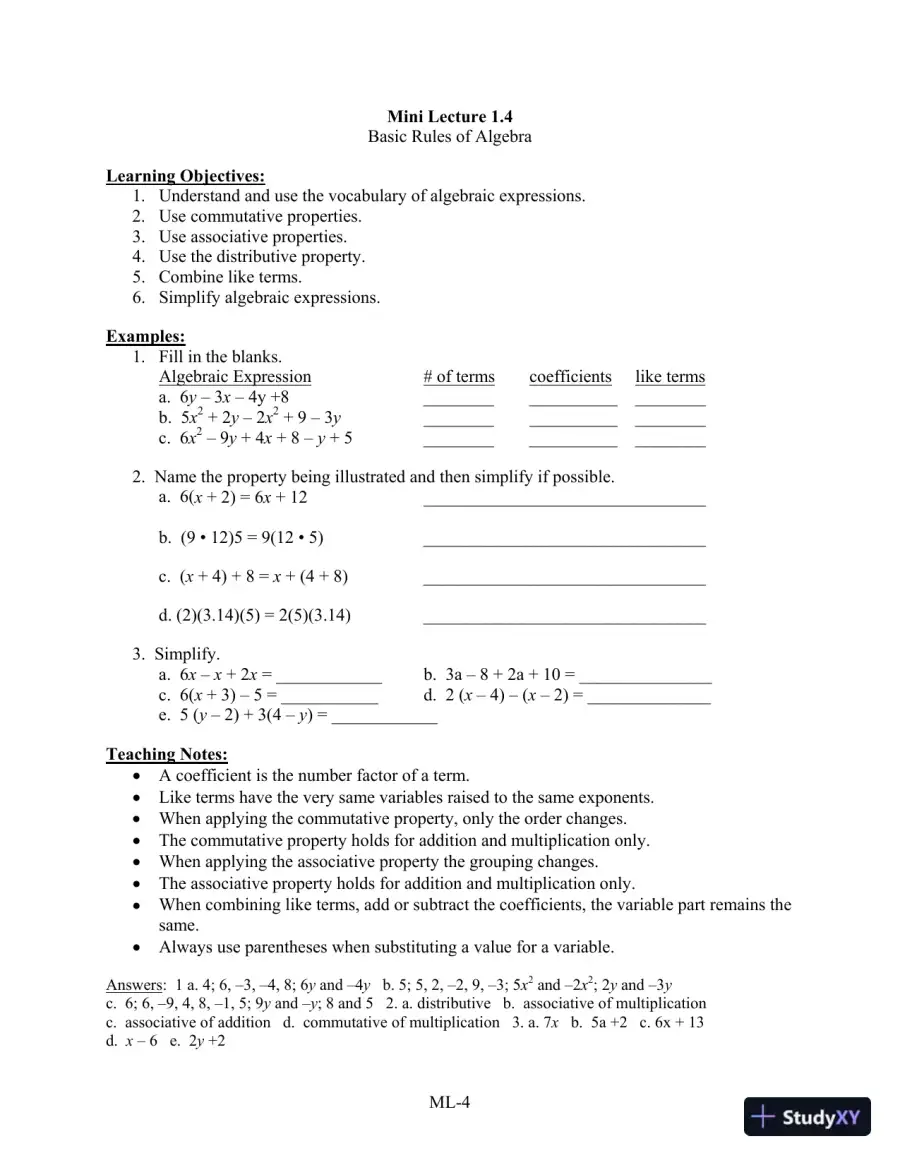 Solution Manual for Introductory Algebra for College Students, 6th Edition, page 7