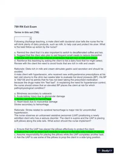 HESI Others Exit Exam With Answers (656 Solved Questions) - Page 1 preview image