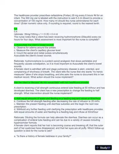 HESI Others Exit Exam With Answers (656 Solved Questions) - Page 10 preview image