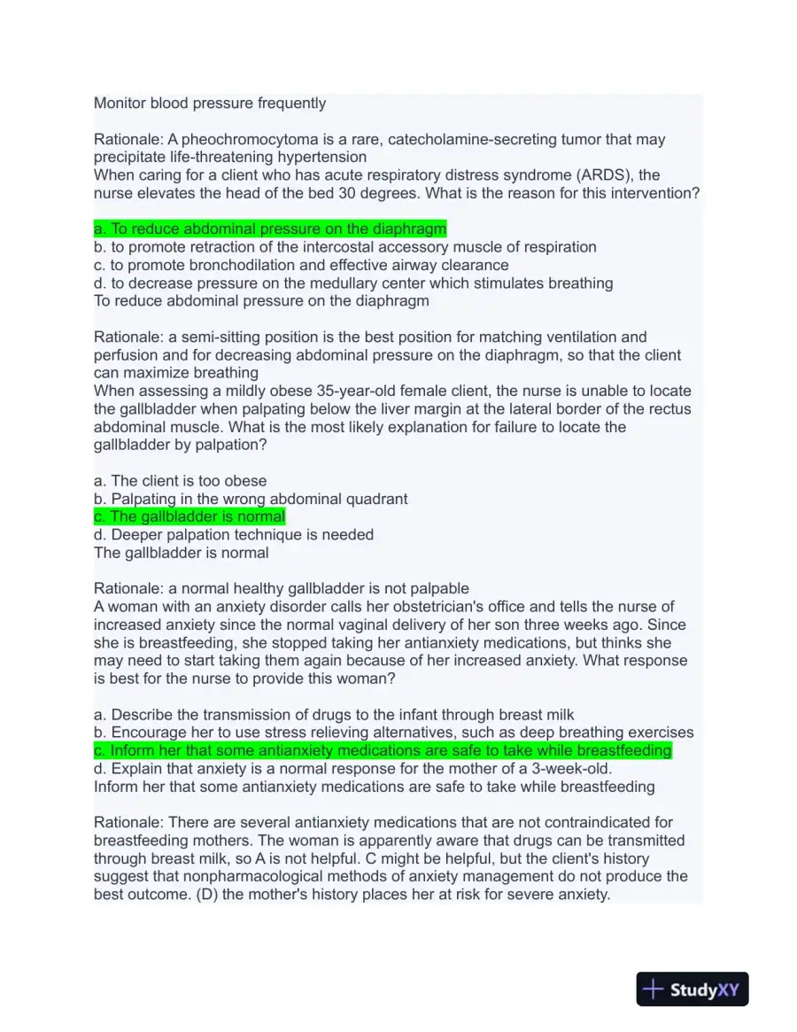 HESI Others Exit Exam With Answers (656 Solved Questions), page 13