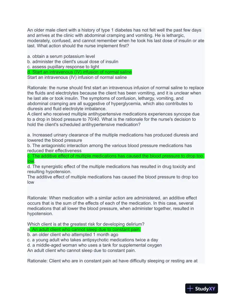 HESI Others Exit Exam With Answers (656 Solved Questions), page 14