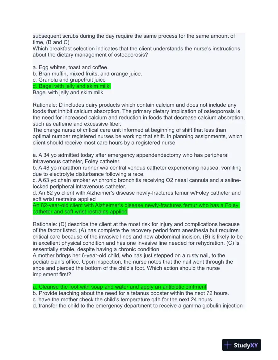 HESI Others Exit Exam With Answers (656 Solved Questions), page 7