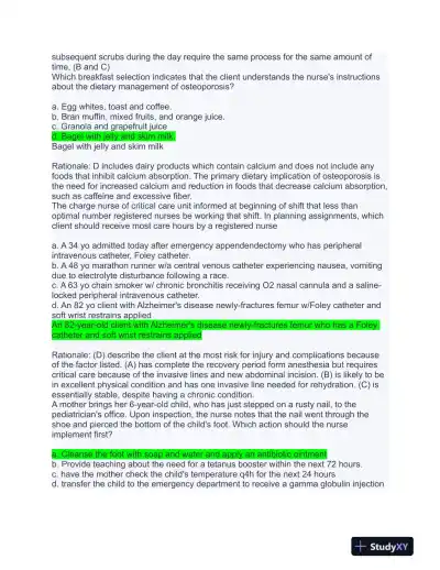 HESI Others Exit Exam With Answers (656 Solved Questions) - Page 7 preview image