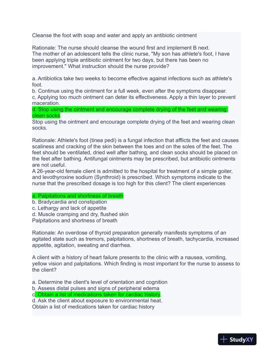 HESI Others Exit Exam With Answers (656 Solved Questions), page 8