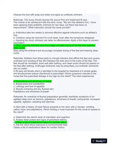 HESI Others Exit Exam With Answers (656 Solved Questions) - Page 8 preview image