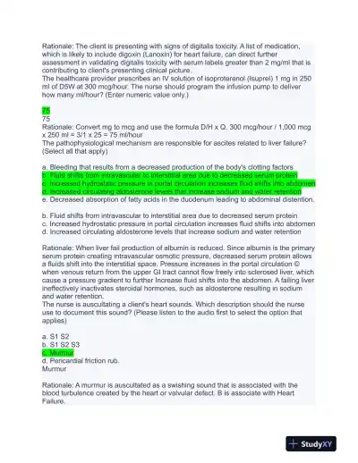 HESI Others Exit Exam With Answers (656 Solved Questions) - Page 9 preview image