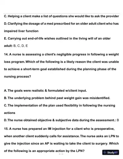 2024-2025 ATI Leadership Proctored Focus Practice Exam with Answers (63 Solved Questions) - Page 7 preview image
