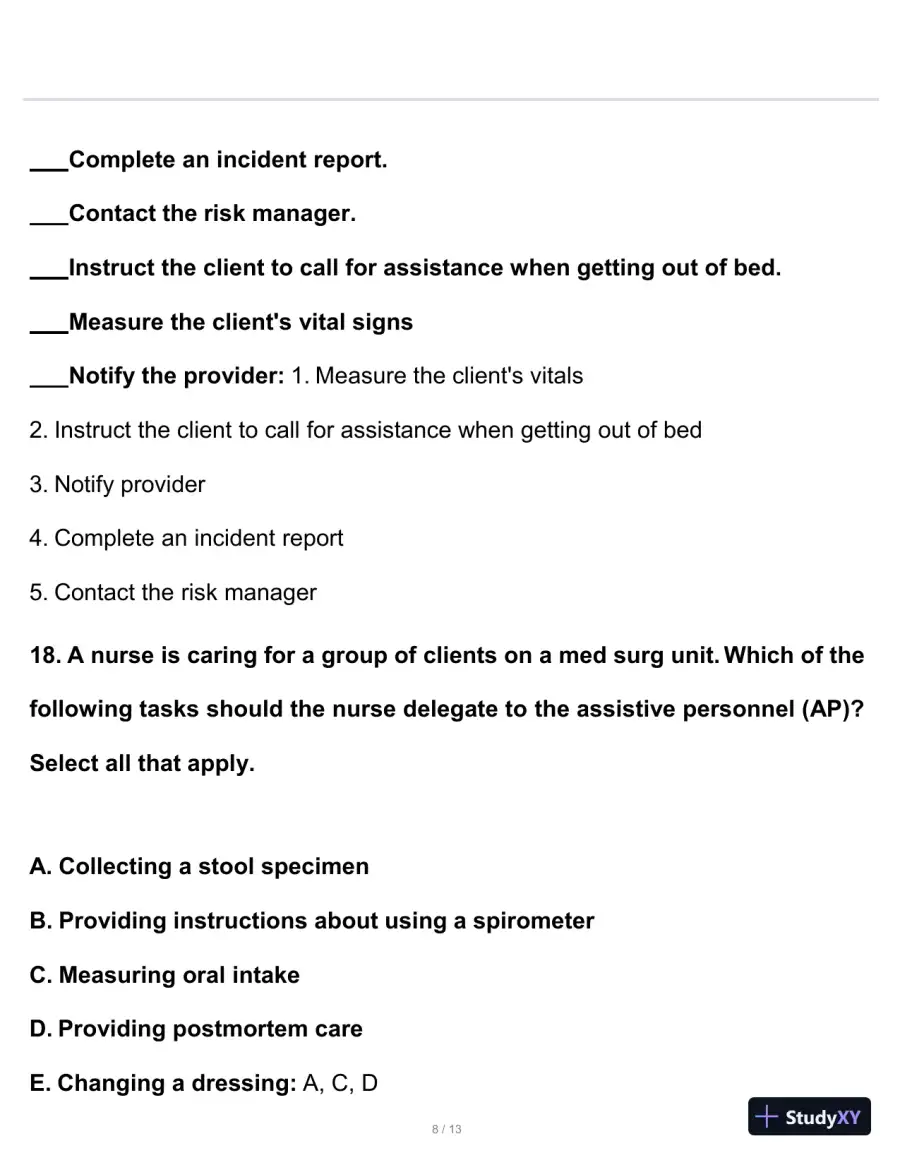 2024-2025 ATI Leadership Proctored Focus Practice Exam with Answers (63 Solved Questions), page 9
