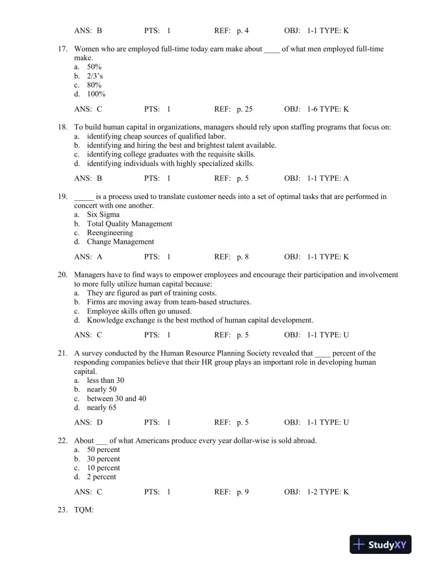 Test Bank For Managing Human Resources, 16th Edition, page 8