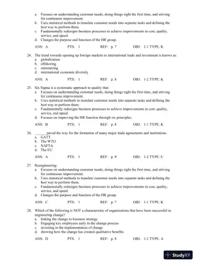 Test Bank For Managing Human Resources, 16th Edition - Page 9 preview image