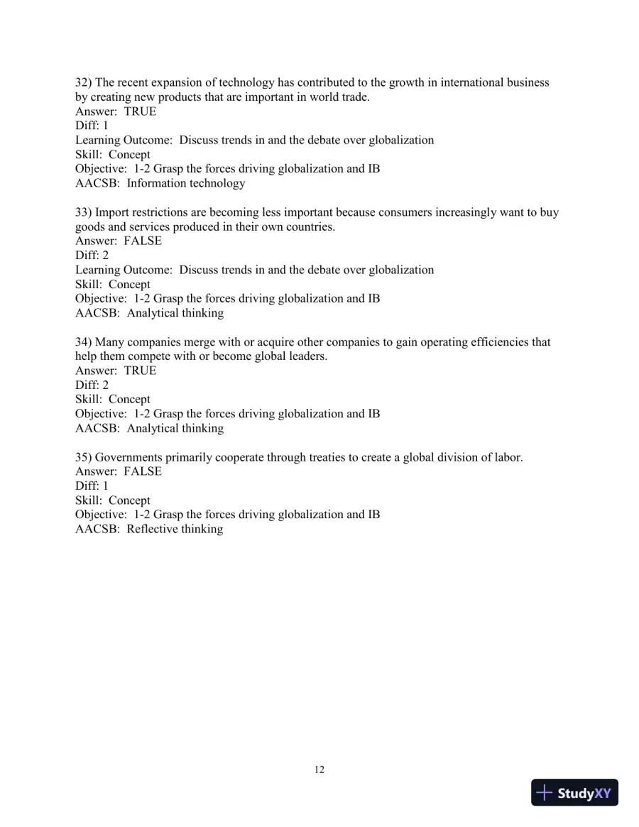 Test Bank for International Business, 15th Edition, page 13