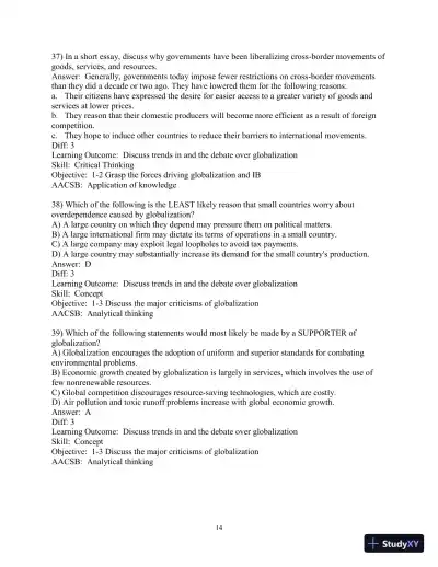 Test Bank for International Business, 15th Edition - Page 15 preview image