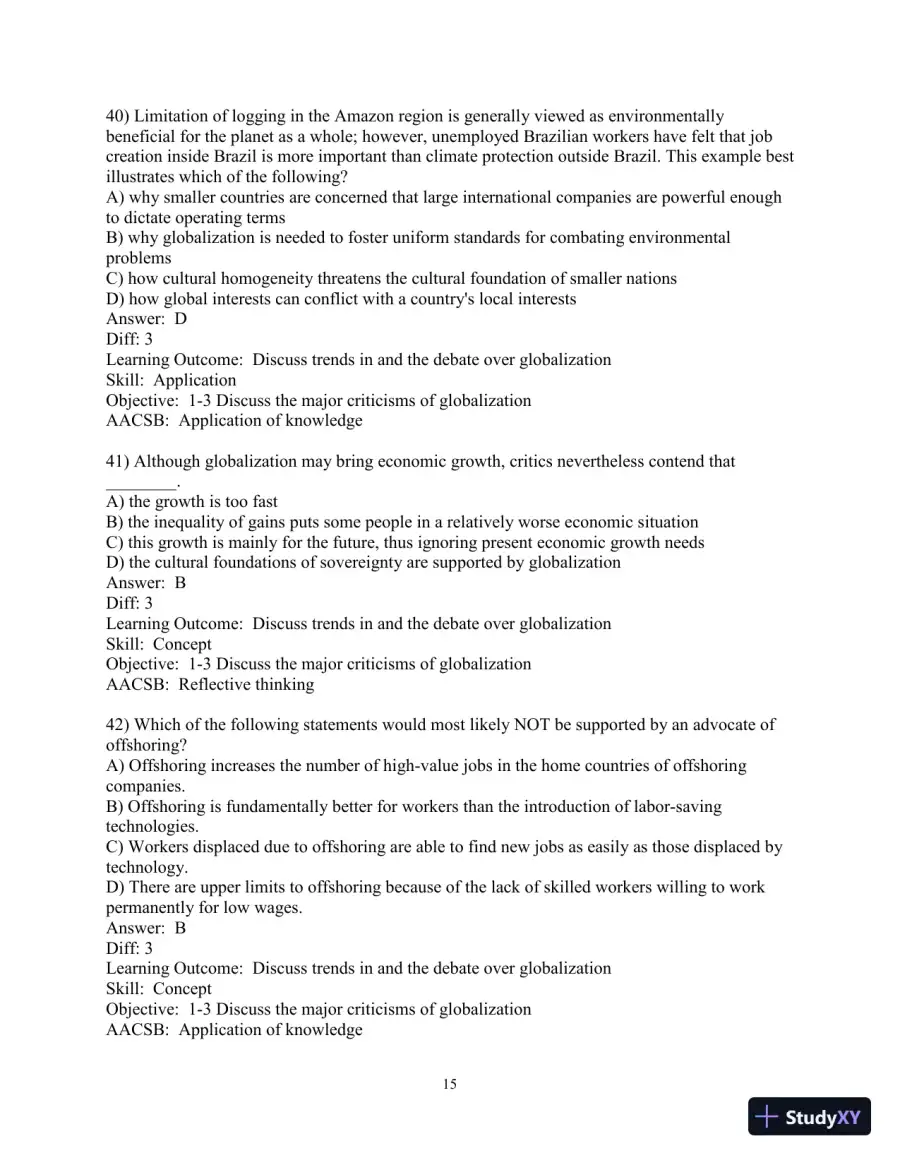 Test Bank for International Business, 15th Edition, page 16