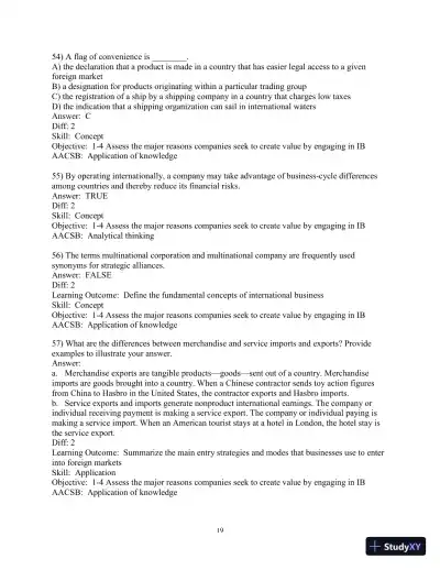 Test Bank for International Business, 15th Edition - Page 20 preview image