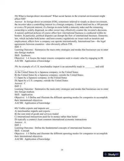 Test Bank for International Business, 15th Edition - Page 21 preview image