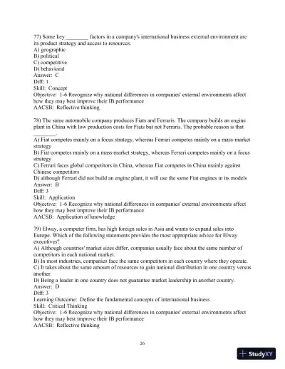 Test Bank for International Business, 15th Edition - Page 27 preview image