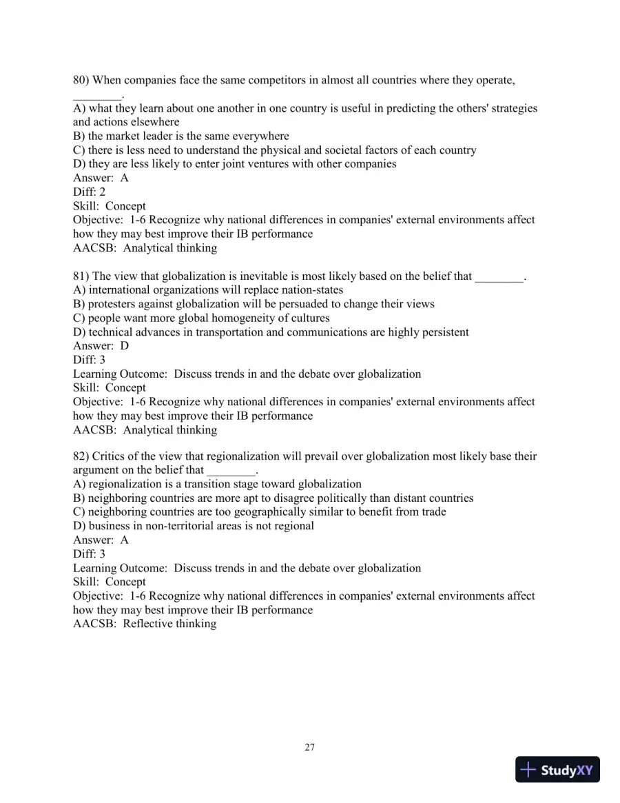 Test Bank for International Business, 15th Edition, page 28