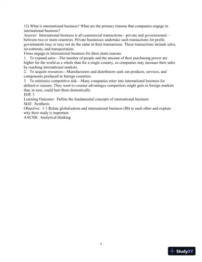 Test Bank for International Business, 15th Edition - Page 5 preview image