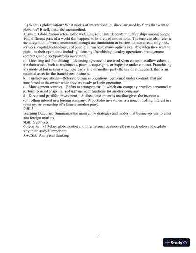 Test Bank for International Business, 15th Edition - Page 6 preview image