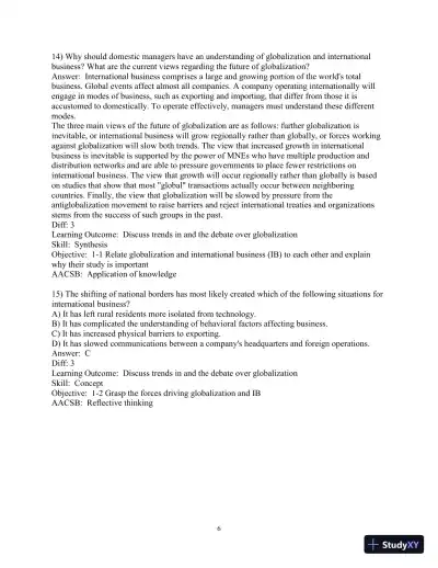 Test Bank for International Business, 15th Edition - Page 7 preview image