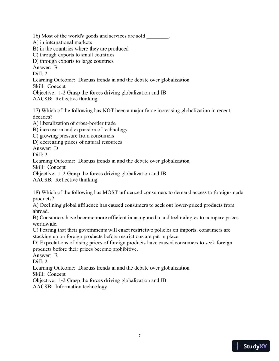Test Bank for International Business, 15th Edition, page 8