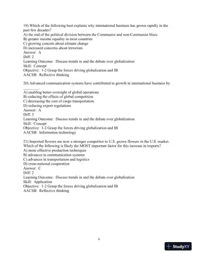 Test Bank for International Business, 15th Edition - Page 9 preview image