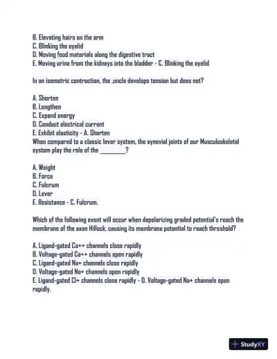 BIOS252 Comprehensive Comprehensive Exam With Answers (50 Solved Questions) - Page 3 preview image