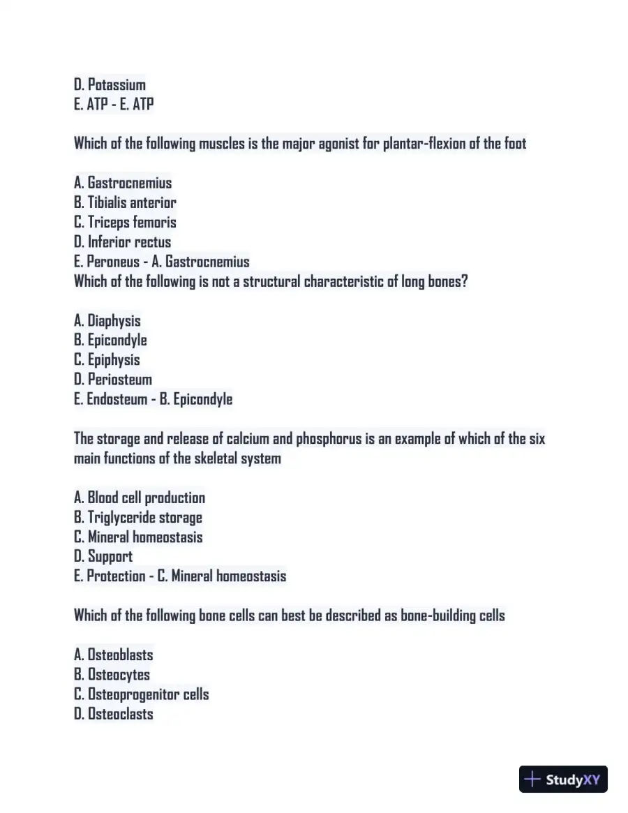 BIOS252 Comprehensive Comprehensive Exam With Answers (50 Solved Questions), page 5