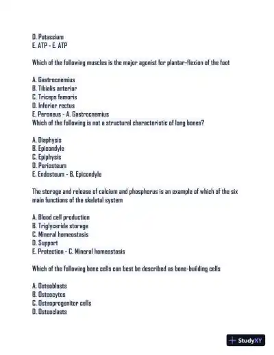 BIOS252 Comprehensive Comprehensive Exam With Answers (50 Solved Questions) - Page 5 preview image