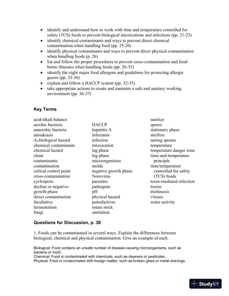 On Cooking: A Textbook of Culinary Fundamentals, 6th Edition Solution Manual, page 11