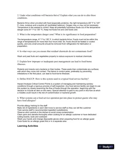 On Cooking: A Textbook of Culinary Fundamentals, 6th Edition Solution Manual - Page 12 preview image