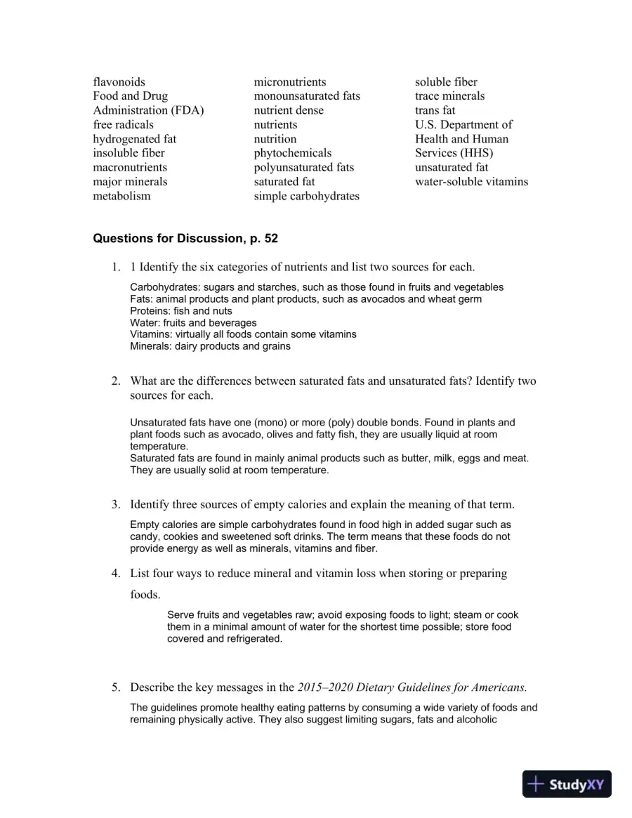 On Cooking: A Textbook of Culinary Fundamentals, 6th Edition Solution Manual, page 15