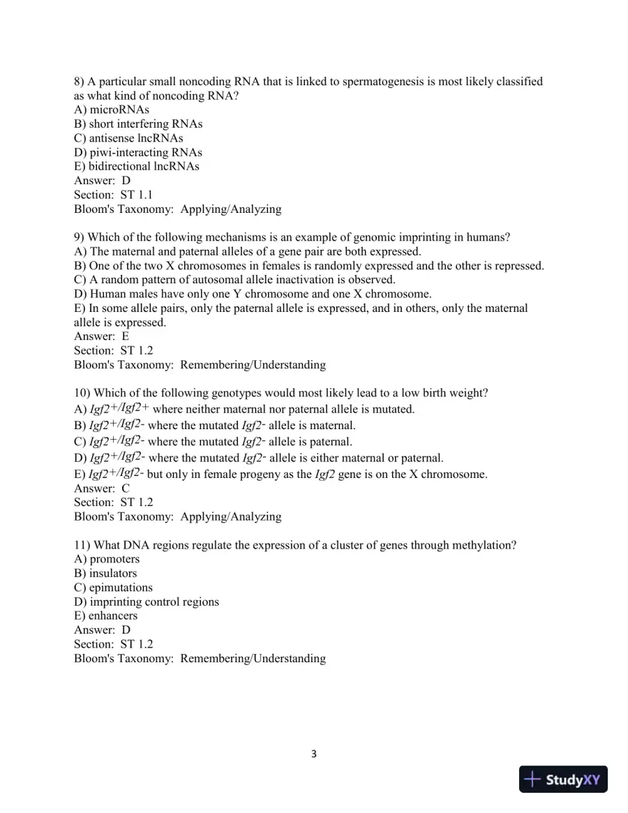 Test Bank For Essentials of Genetics, 10th Edition, page 12