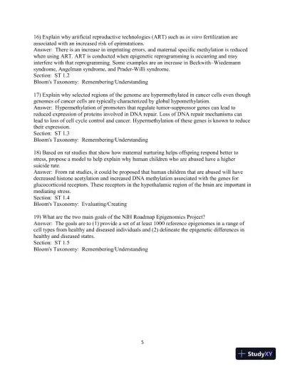 Test Bank For Essentials of Genetics, 10th Edition - Page 14 preview image