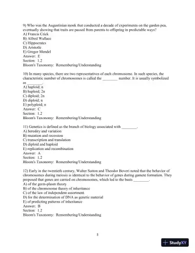 Test Bank For Essentials of Genetics, 10th Edition - Page 4 preview image