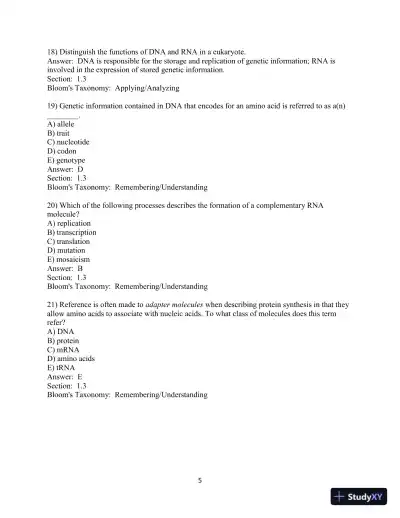 Test Bank For Essentials of Genetics, 10th Edition - Page 6 preview image