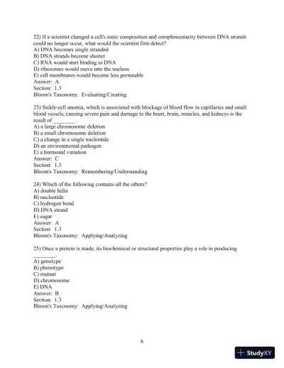 Test Bank For Essentials of Genetics, 10th Edition - Page 7 preview image