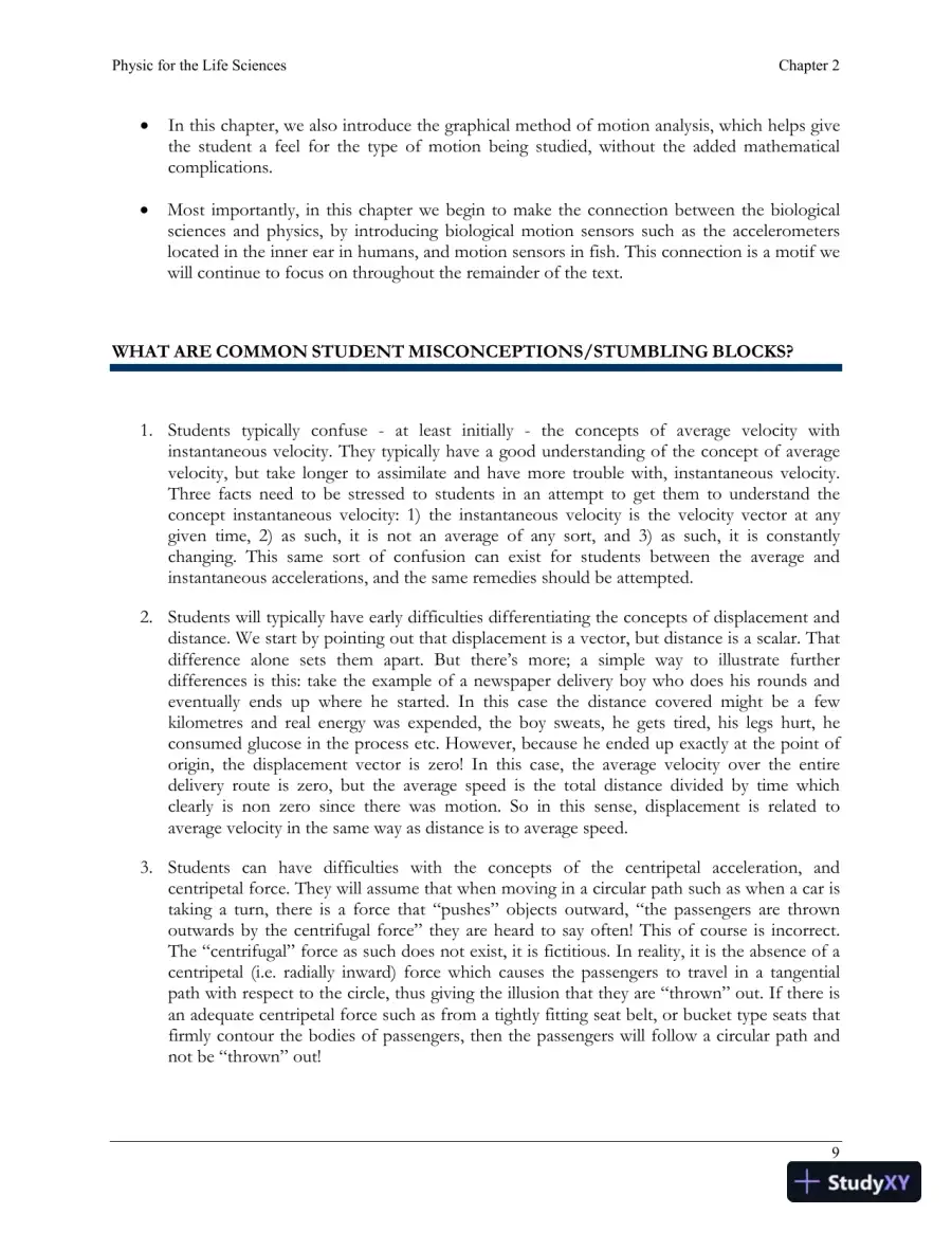 Physics For The Life Sciences , 2nd UK Ed. Edition Class Notes, page 10