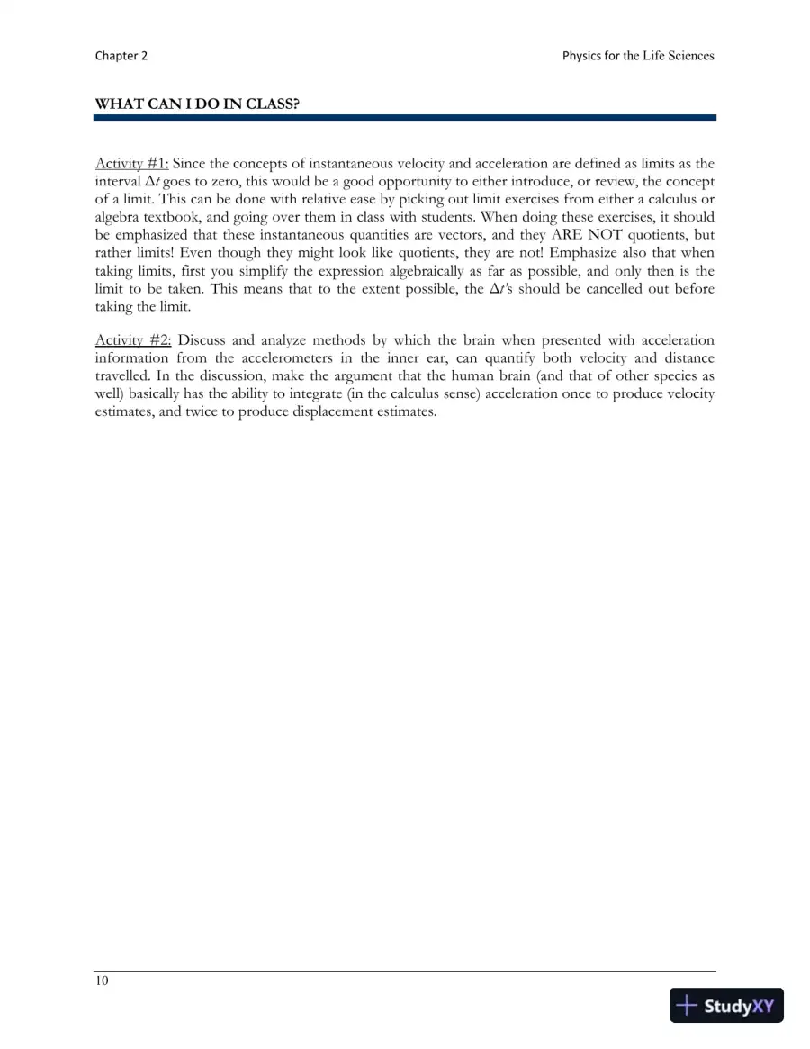 Physics For The Life Sciences , 2nd UK Ed. Edition Class Notes, page 11