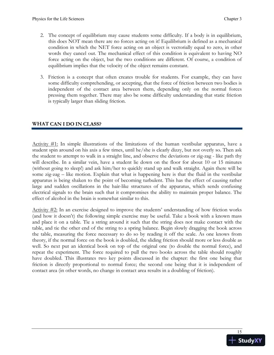 Physics For The Life Sciences , 2nd UK Ed. Edition Class Notes, page 16