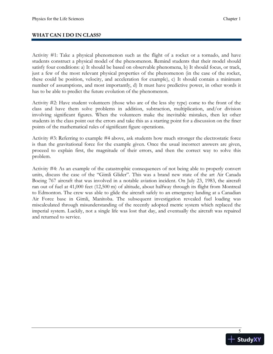 Physics For The Life Sciences , 2nd UK Ed. Edition Class Notes, page 6