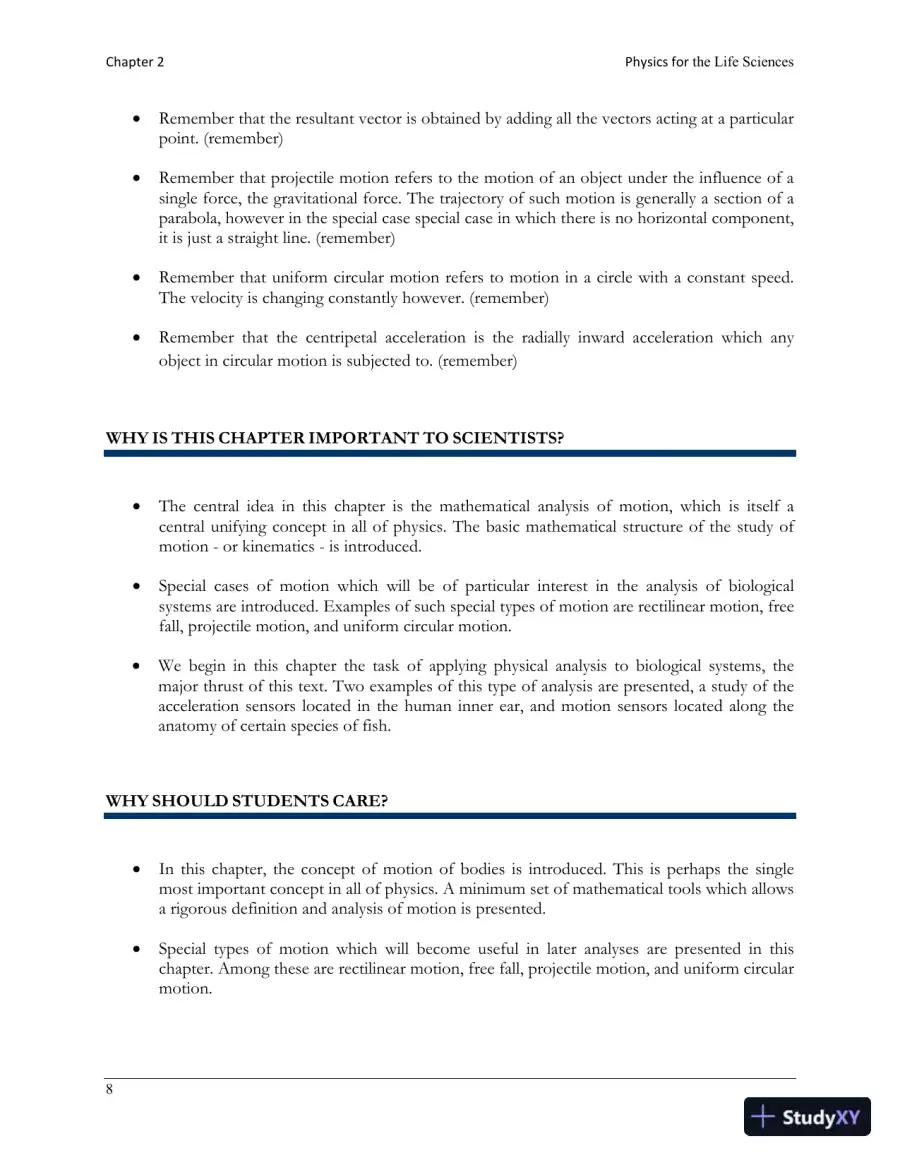 Physics For The Life Sciences , 2nd UK Ed. Edition Class Notes, page 9